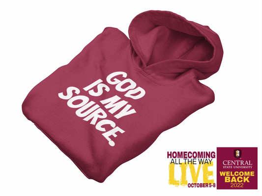 GOD IS MY SOURCE HOODIE - CENTRAL STATE HOMECOMING EDITION